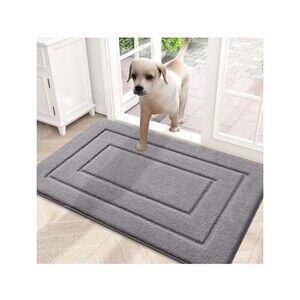 Smiry Dog Door Mat for Muddy Paws Indoor Entrance, Absorbs Moisture and Dirt...